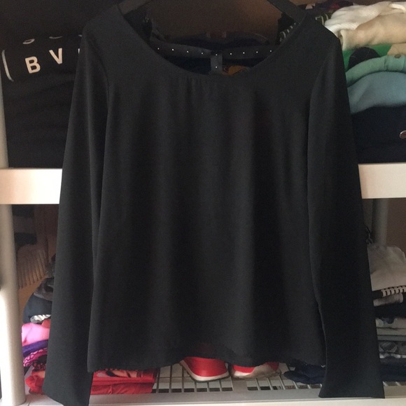 Black long sleeve blouse - Picture 5 of 6